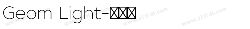 Geom Light字体转换